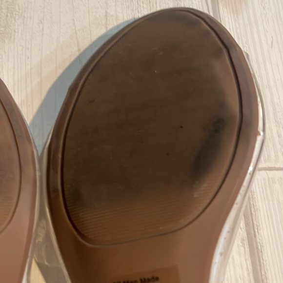 Bar III Lucite Mules Size 7.5 clear tops and ball bottom base Great condition! - Picture 10 of 11